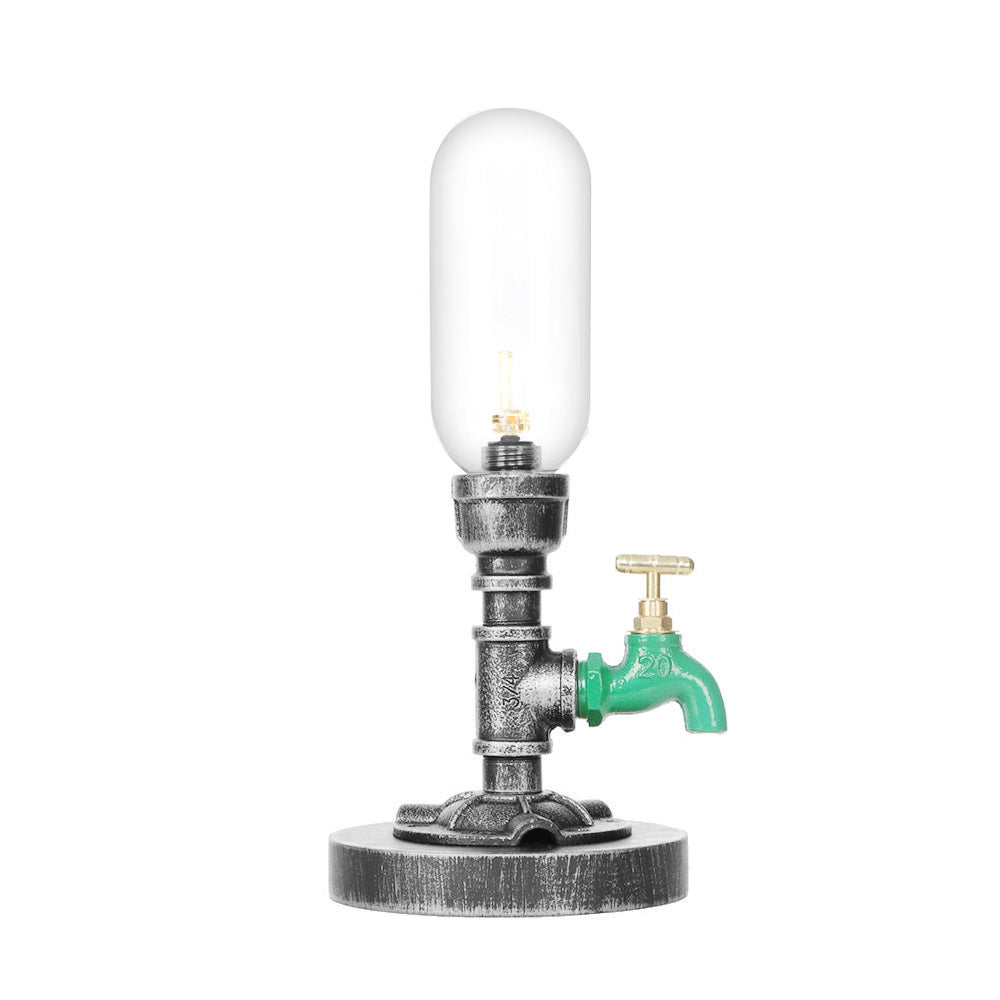 Elegant Glasbordlampe med Klar Skærm for Strålende Lys