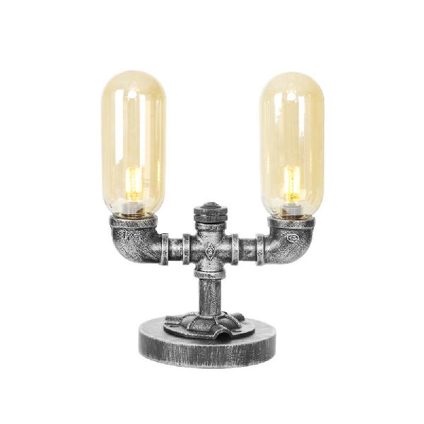 Elegant Glasbordlampe med Klar Skærm for Strålende Lys