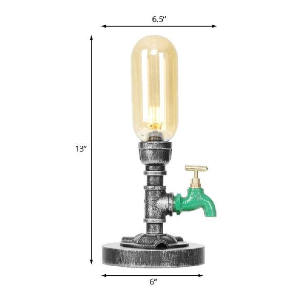 Elegant Glasbordlampe med Klar Skærm for Strålende Lys