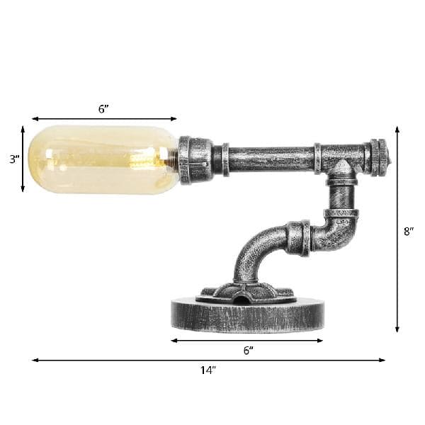 Elegant Glasbordlampe med Klar Skærm for Strålende Lys