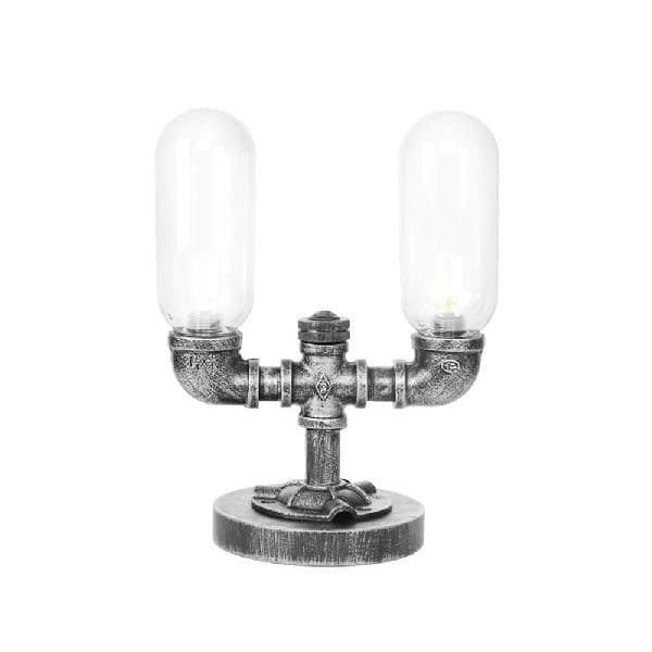 Elegant Glasbordlampe med Klar Skærm for Strålende Lys