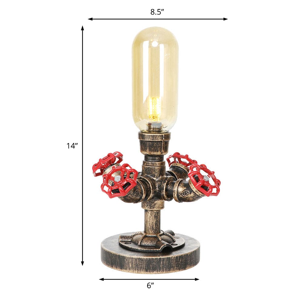 Moderne Industriel Bordlampe med Holdbart Metalrørdesign