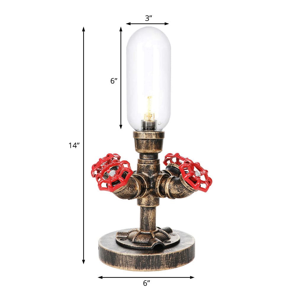 Moderne Industriel Bordlampe med Holdbart Metalrørdesign