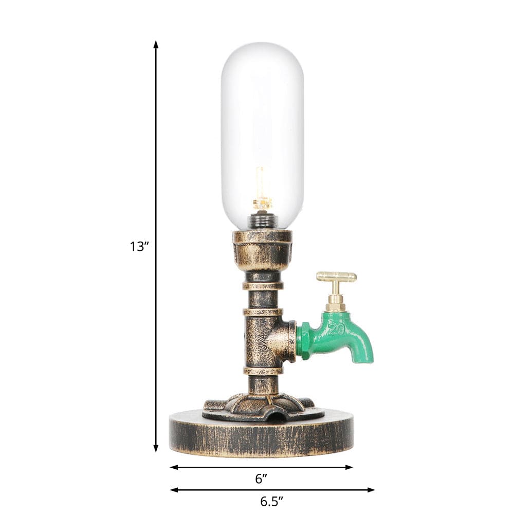 Moderne Industriel Bordlampe med Holdbart Metalrørdesign