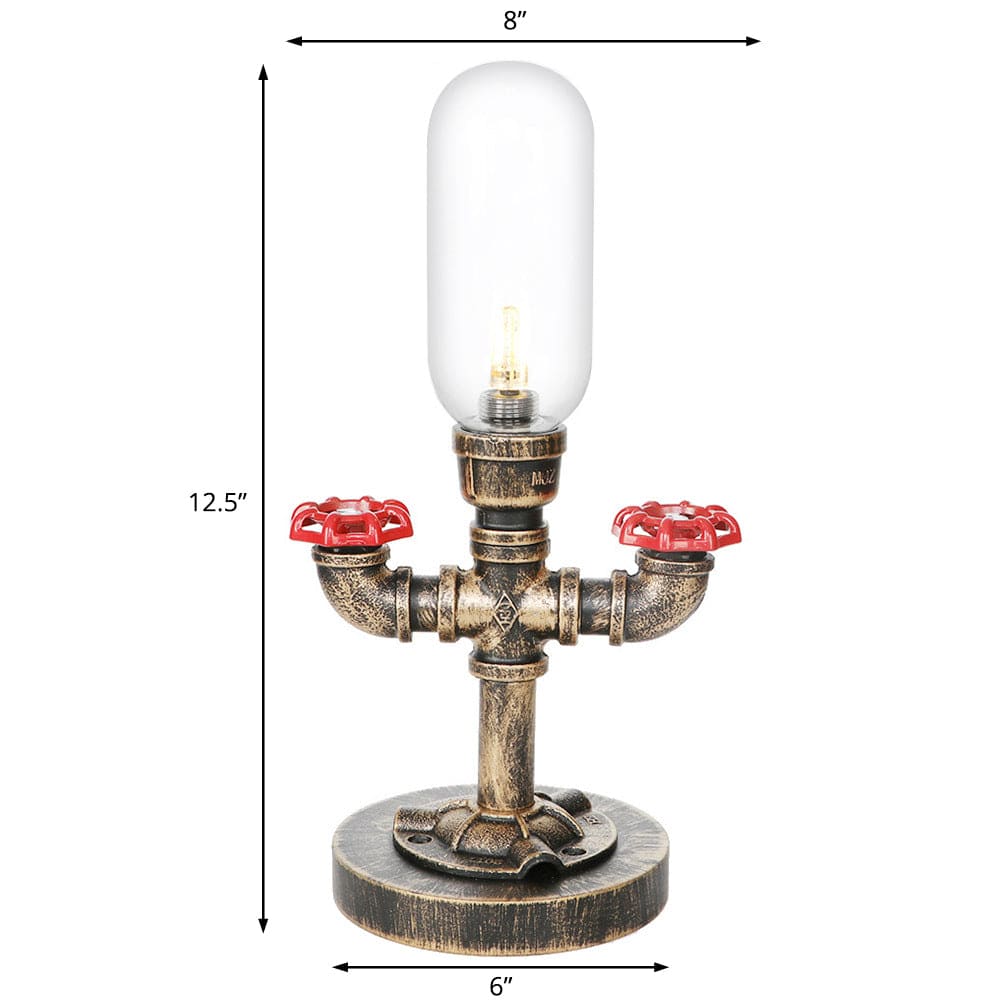 Moderne Industriel Bordlampe med Holdbart Metalrørdesign