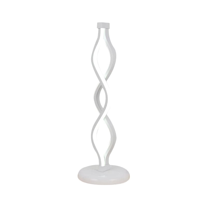 Stilren spiralbordslampa med justerbar LED-belysning
