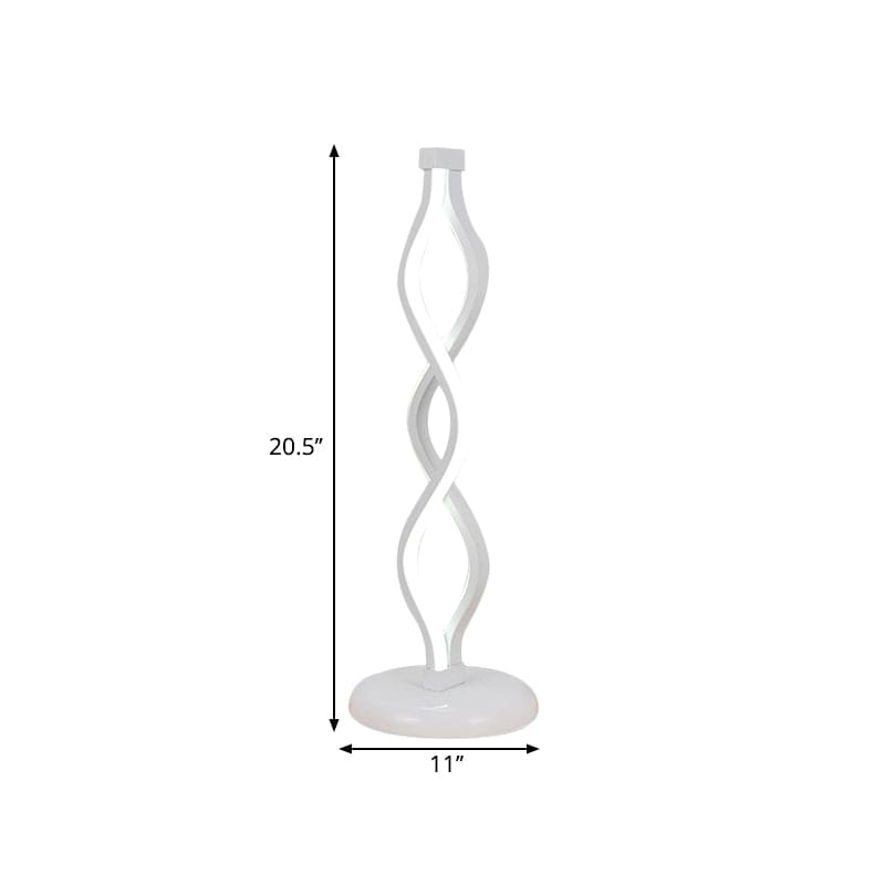 Stilren spiralbordslampa med justerbar LED-belysning