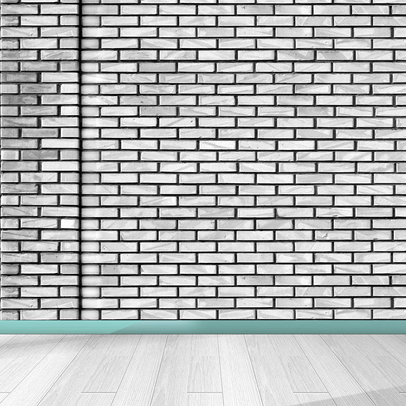 Tilpasset vægkunst med lysfarve - Hel murstensdesign til boligindretning