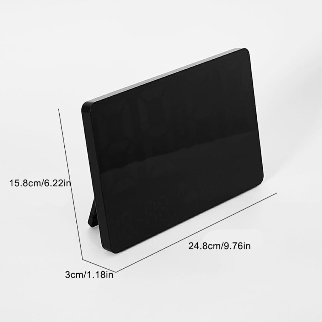 Elegant Digital Väggklocka med LED Display