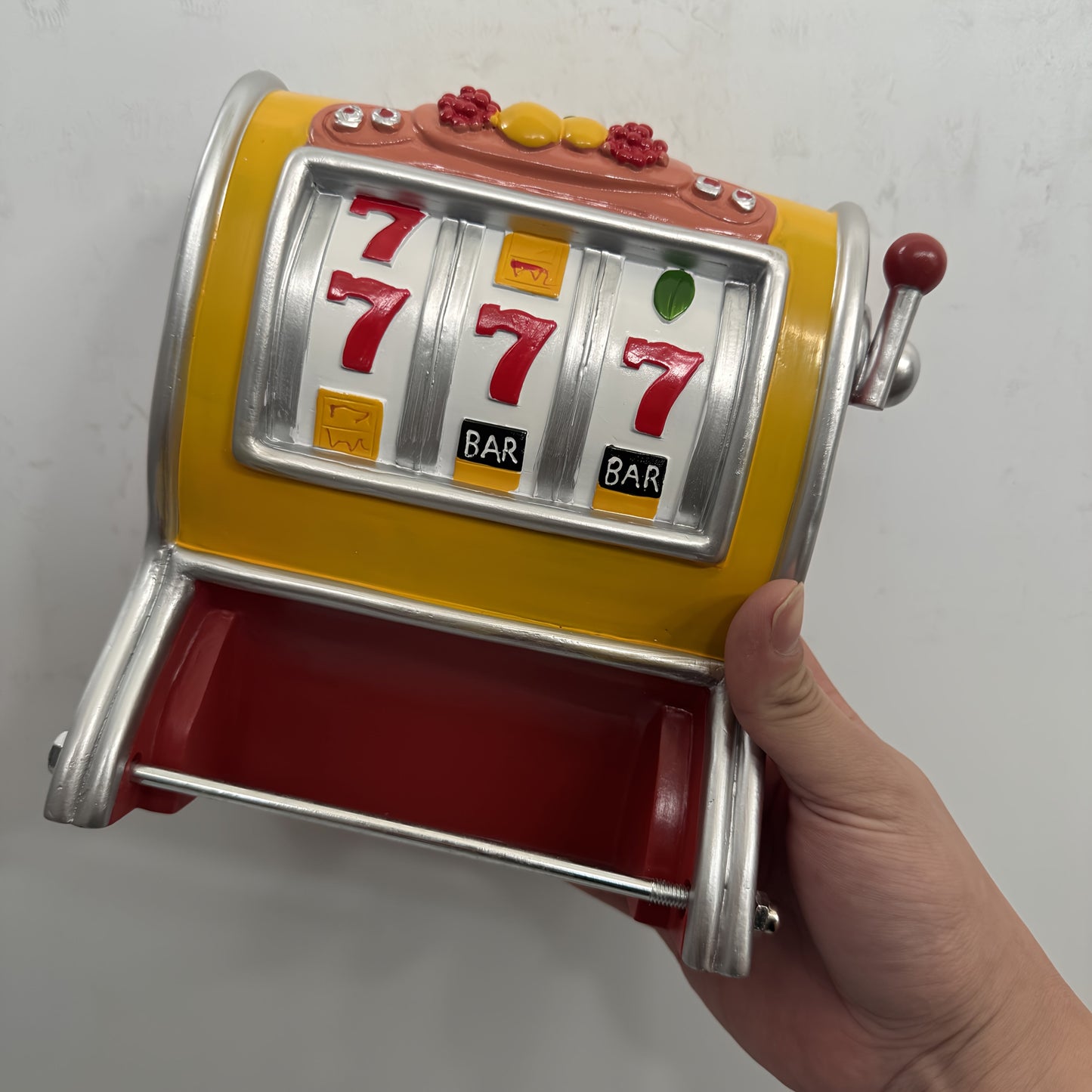 Färgglad väggmonterad toalettpappershållare - Spelmaskinsdesign