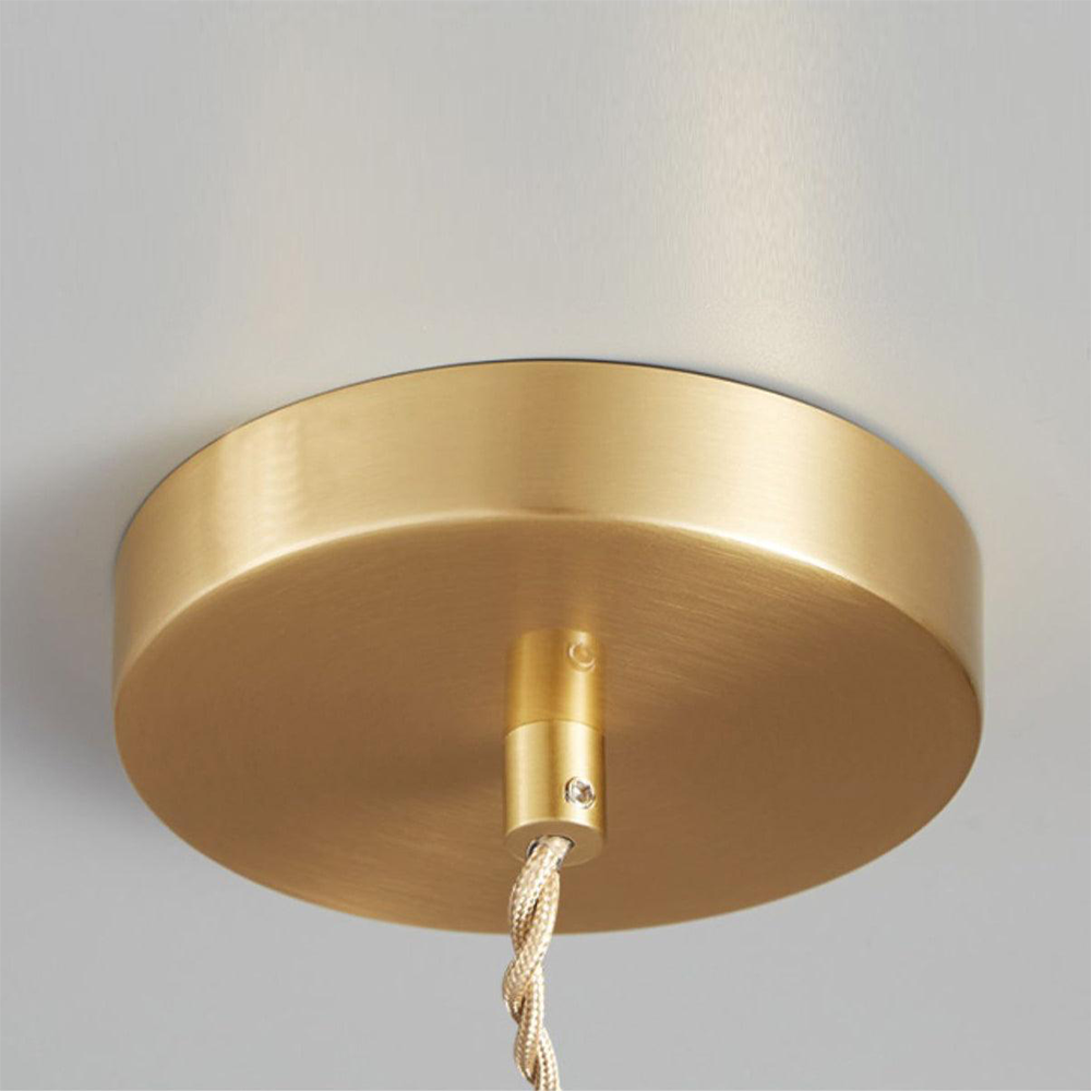 Vintage Pendellampe i Rillet Glas med Justerbar Højde
