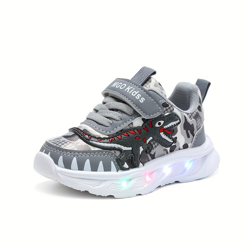 LED-sneakers til børn med dinosaur-design – sjovt og lyst til leg og eventyr