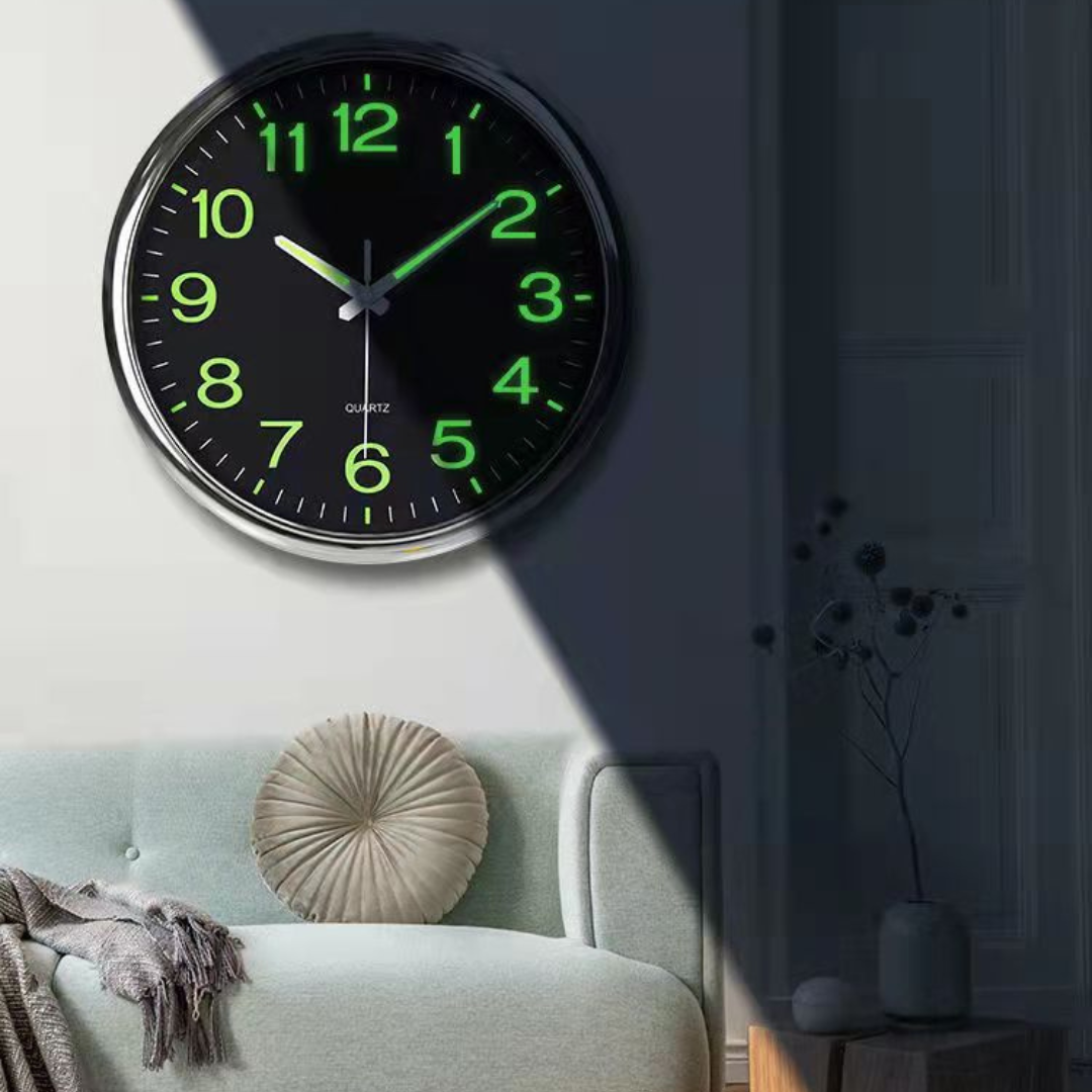 Stor Moderne Vægur med LED-Display i Sort - Stilfuldt Design
