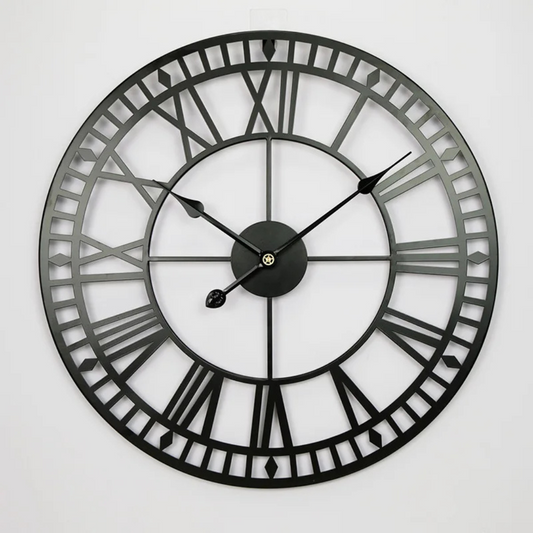 Stort Retro Väggur 40 cm - Industriell Design till Vardagsrummet