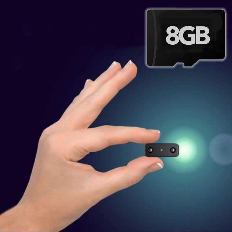 Mini HD kamera med lyd og bevægelsesdetektion | Diskret sikkerhedskamera med natfunktion og Wi-Fi