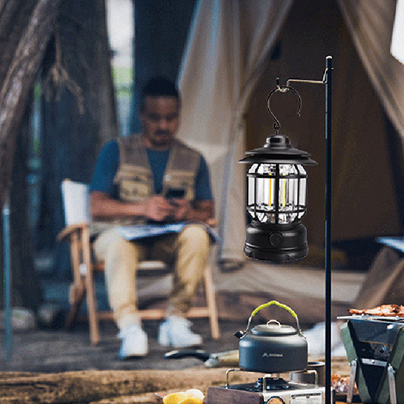 Retro campinglampa med 360° LED och magnetisk montering