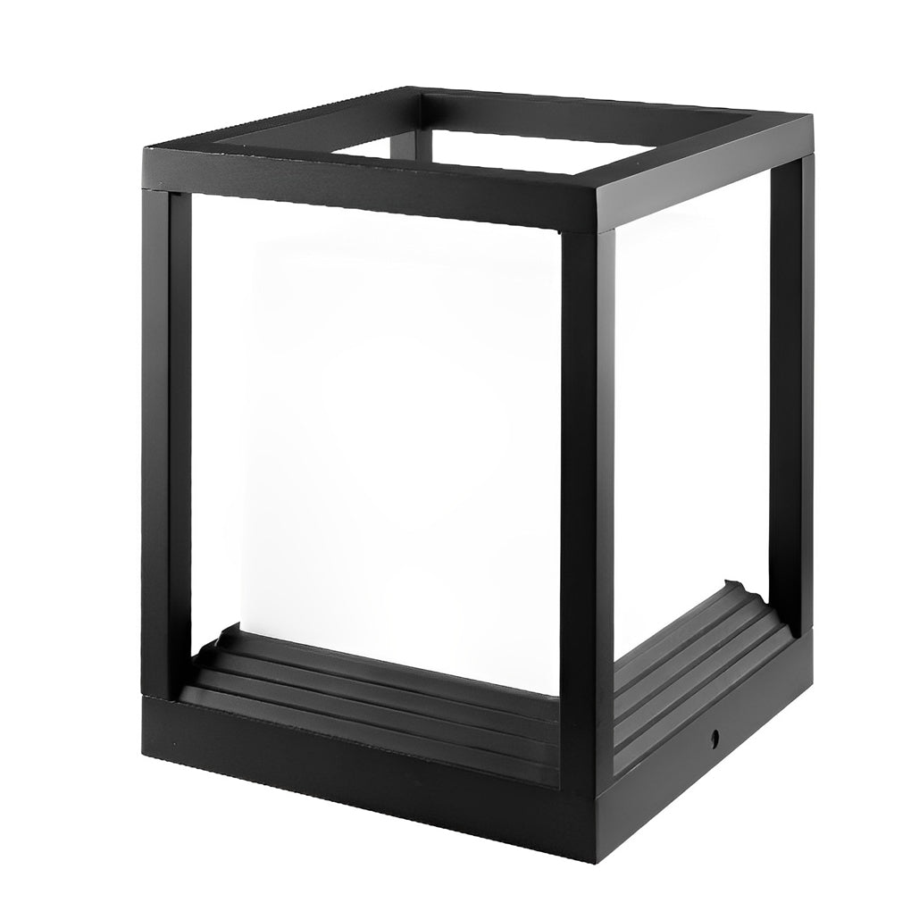 Solcelledrevet Udendørs LED Lampe i Sort Aluminium