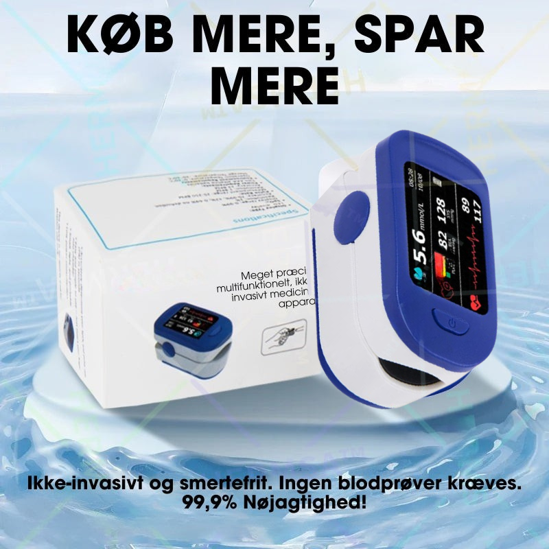 Præcist og Bærbart Pulsoximeter til Sundhedsovervågning