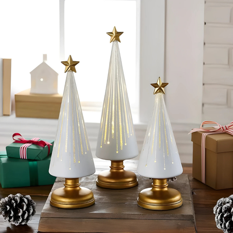 Elegant LED-julgransset i glas – Stämningsfullt ljus