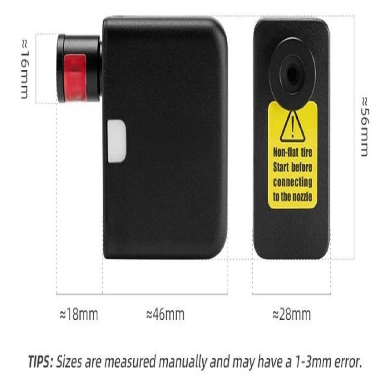 Ultrakompakt elektrisk cykelpumpe med Type-C genopladeligt batteri til nem oppumpning