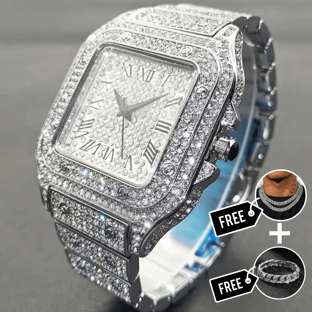 Santos Klocka med Diamantinfattning – Elegant Lyxarmbandsur