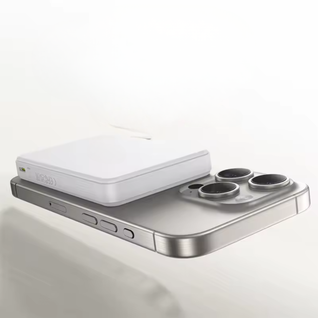 Kompakt Magnetisk Powerbank 10000mAh – Trådløs & Hurtig Opladning