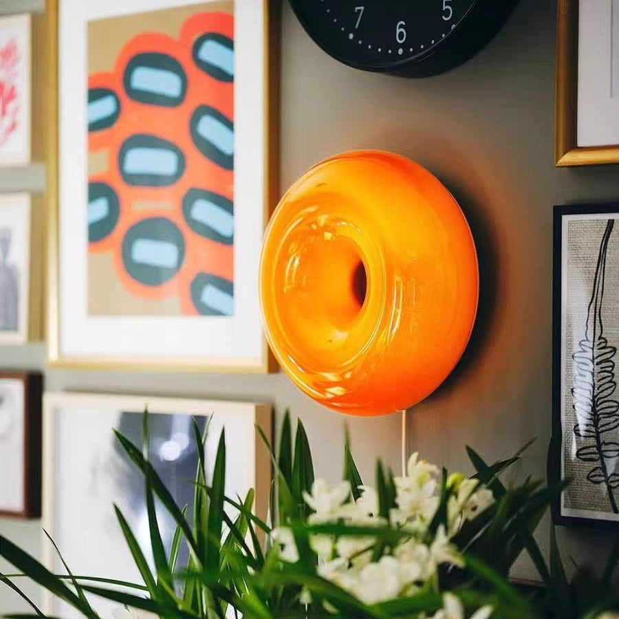Moderne LED Væglampe i Glas med Energibesparende Design