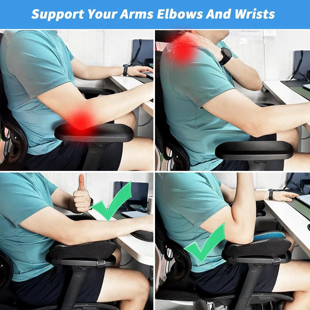 Ergonomiske Memory Foam Armlænspuder med Kølende Gel