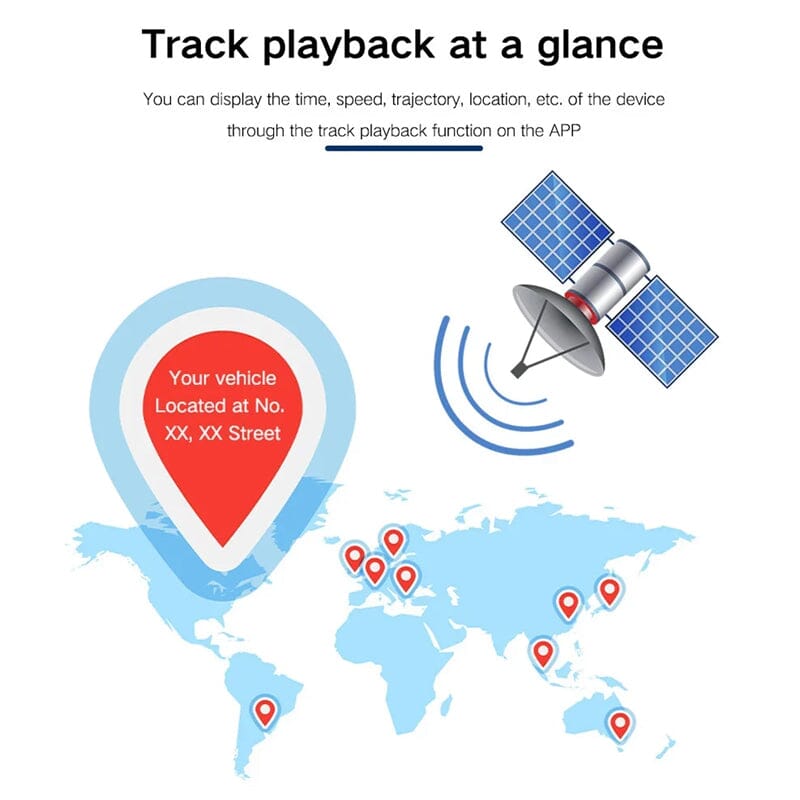 GPS-tracker med stærk magnet til bil og køretøjsopsporing