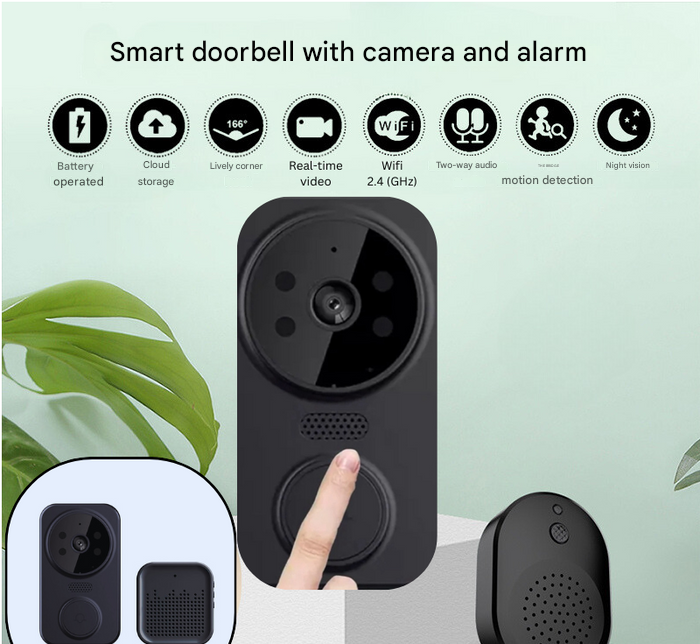 Smart Wi-Fi-dörrklocka med kamera – Säkerhet med stil