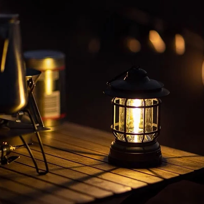 Retro campinglampa med 360° LED och magnetisk montering