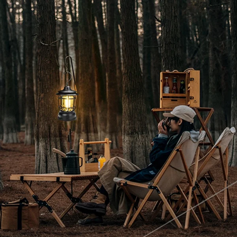 Retro campinglampa med 360° LED och magnetisk montering