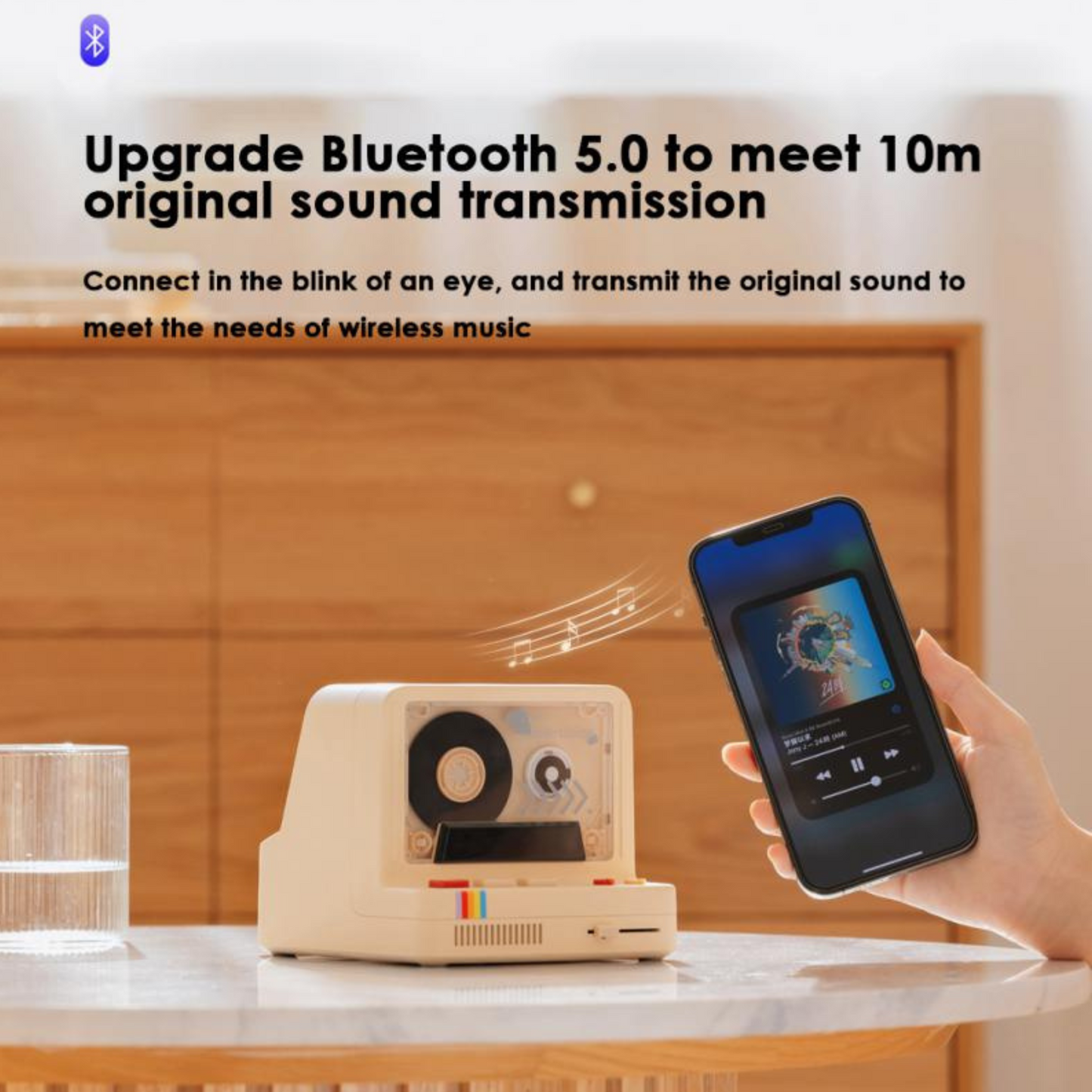 Nostalgisk Natt Klassisk Kassett Bluetooth Högtalare