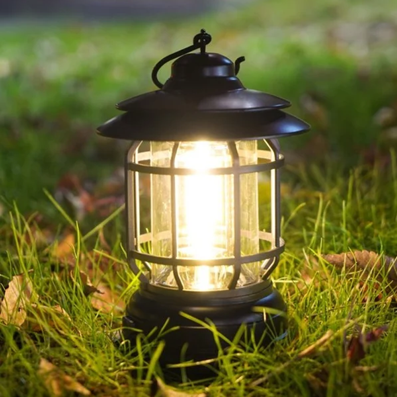 Retro campinglampa med 360° LED och magnetisk montering