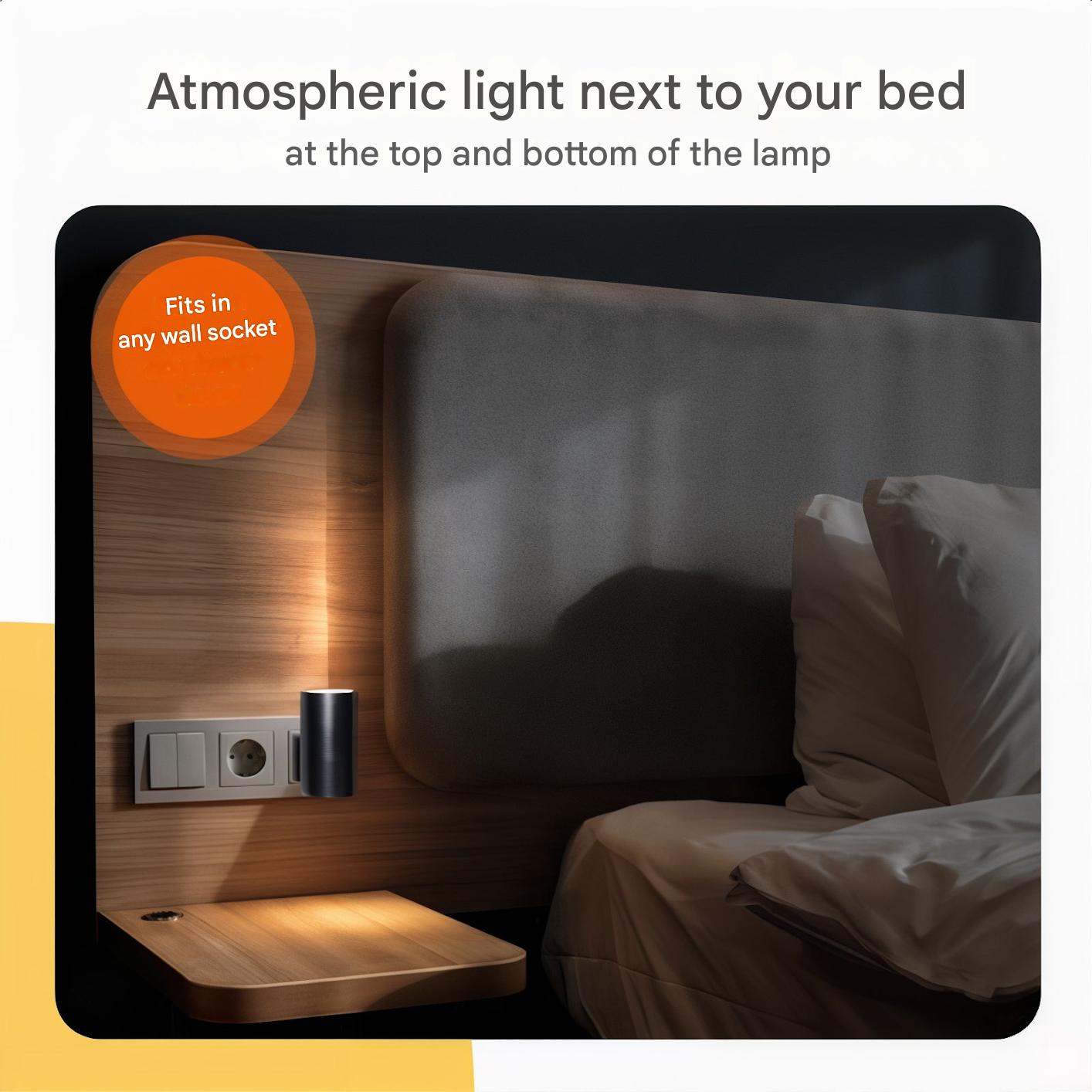 Justerbar natlampe med sensor – LumenGuard