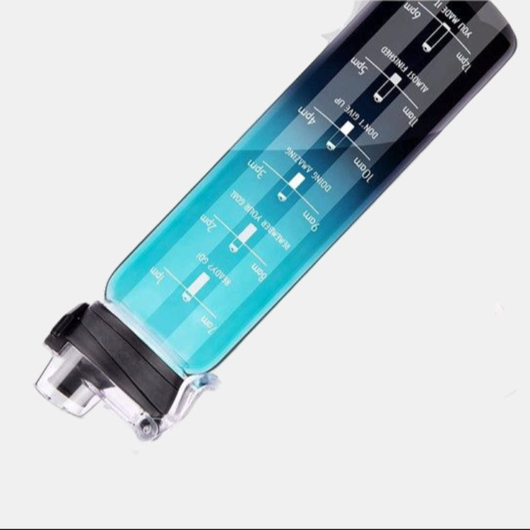 1L Glasflaske med Tidmarkeringer og Neopren - Sund Hydrering