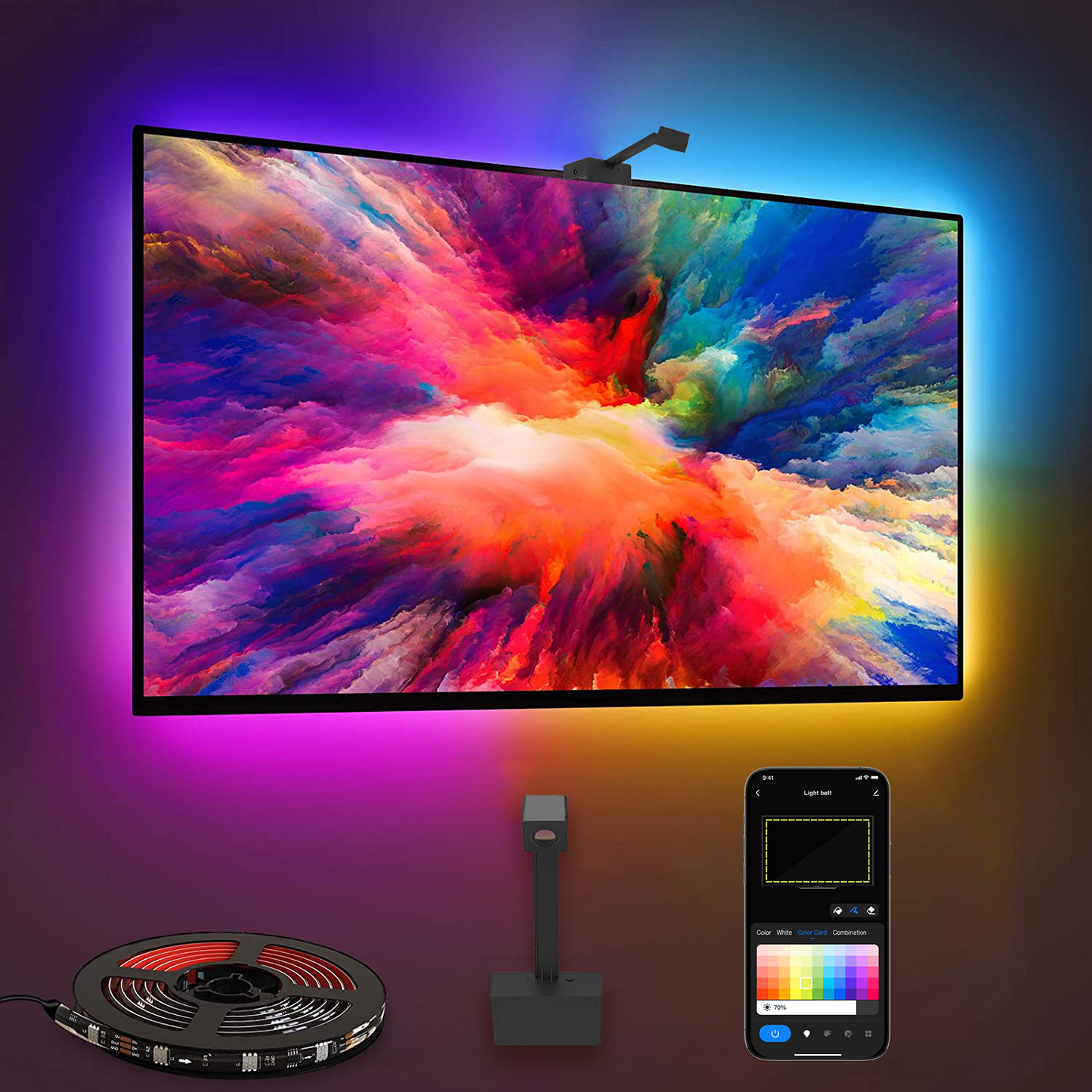 Smart LED TV-bakgrundsbelysning med färg­synkronisering i realtid för 50–65” TV
