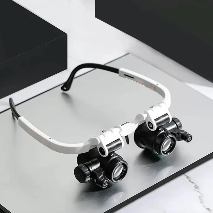 LED-läsglasögon med utbytbara linser och HD-optik
