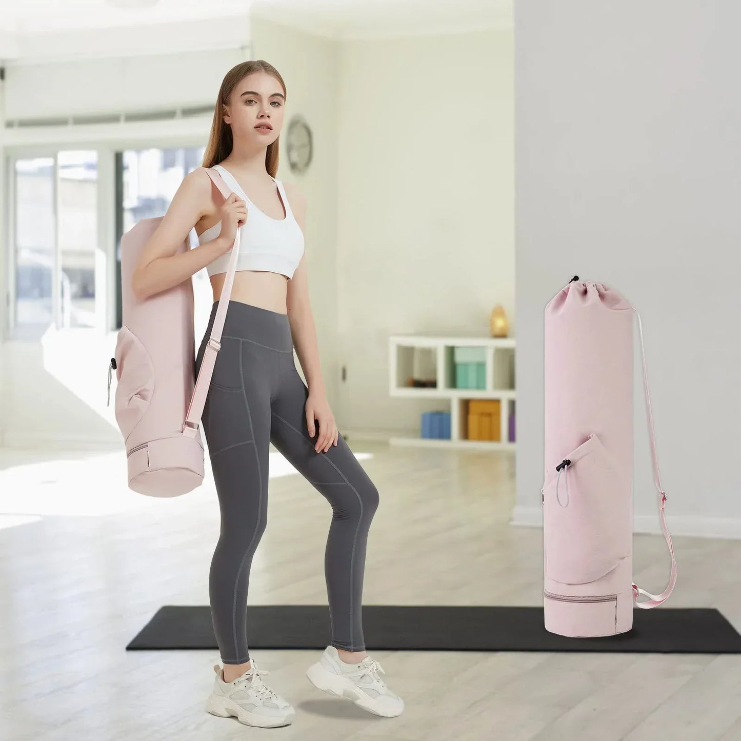 Yogamattväska med extra utrymme och vattenavvisande design