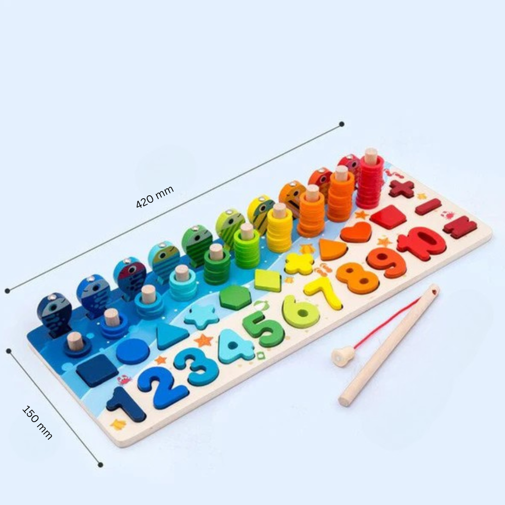 Montessori Träspel för Kreativt Lärande och Färdighetsutveckling