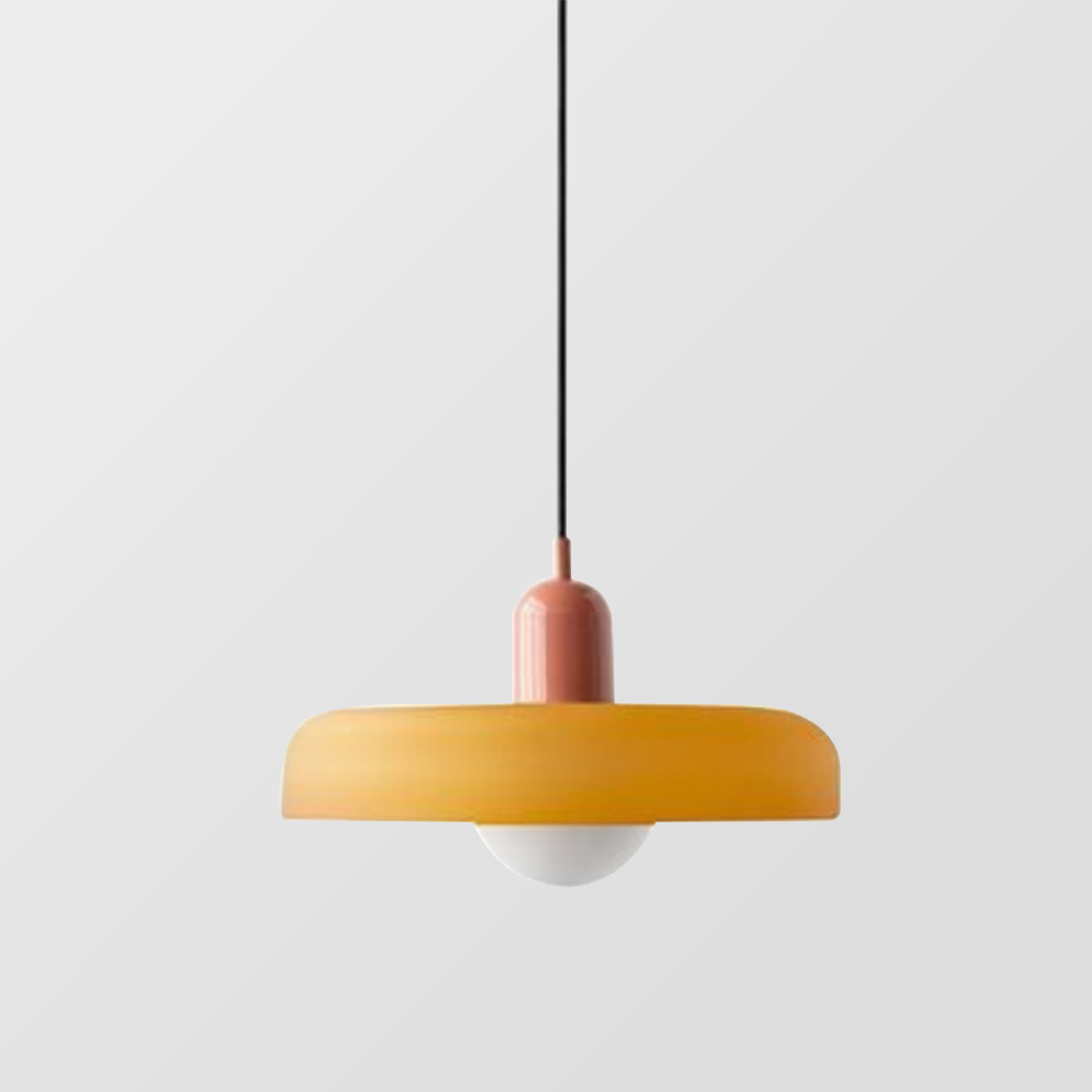 Pendellampa i färgat glas från Bauhaus