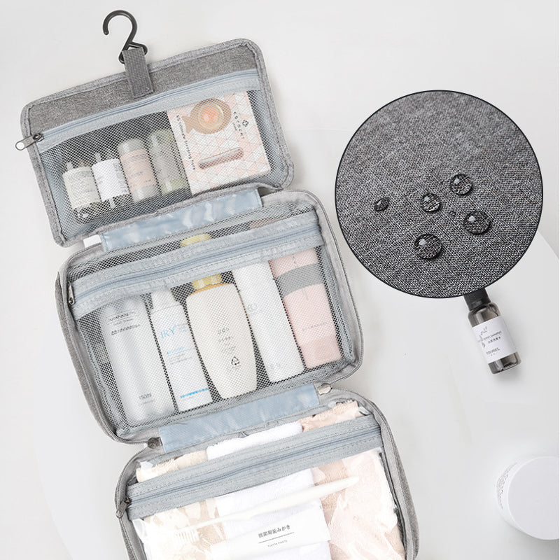 Resecosmetik Organizer | Kompakt och Vattentät | 4 Fack med 360° Hänglås
