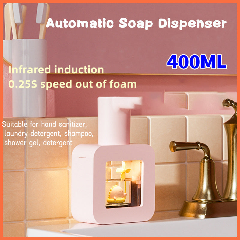 Söt Pet Transparent Automatisk Tvåldispenser