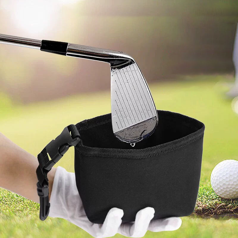 Golfklubba- och golfbollsrengöringspåse