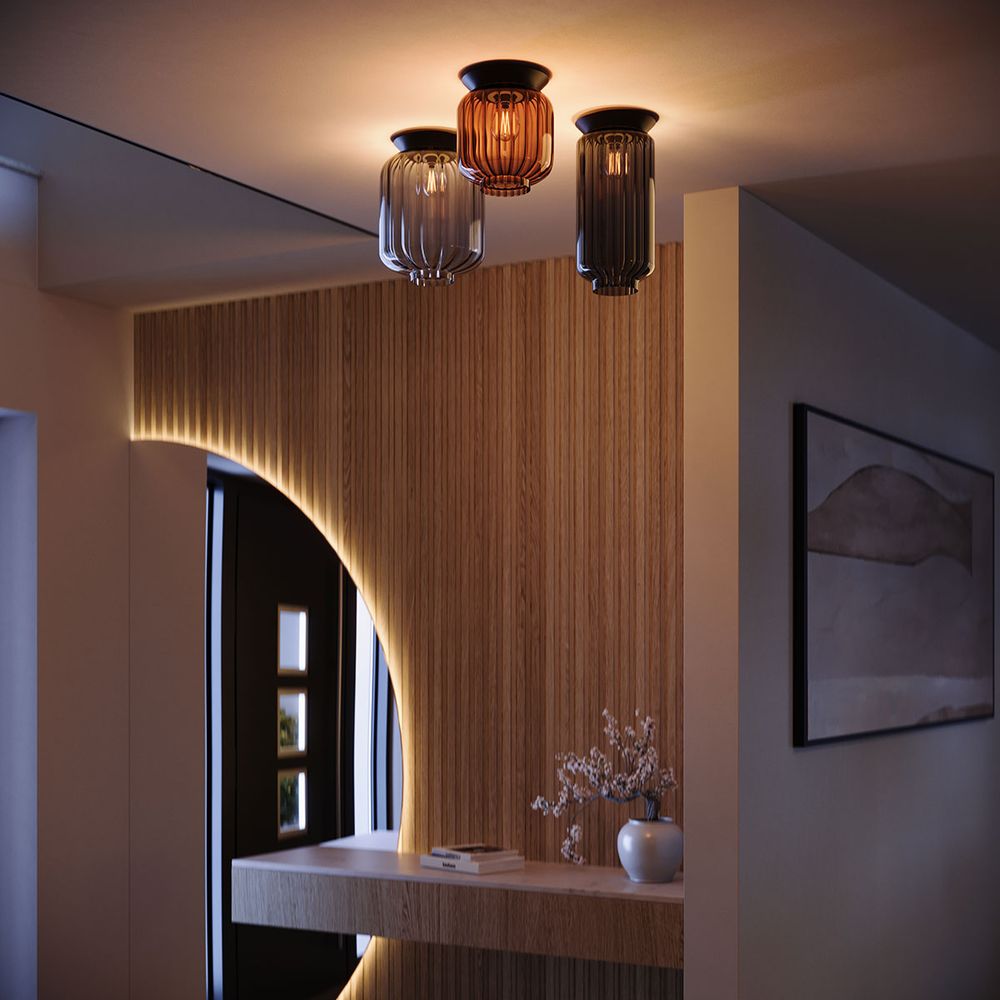 Moderne Loftlamper i Fluted Glas – Stilfuldt og Elegant Lys