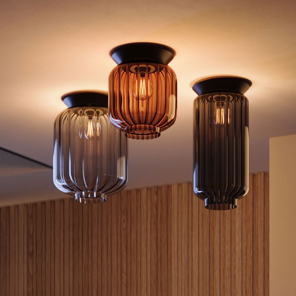 Moderne Loftlamper i Fluted Glas – Stilfuldt og Elegant Lys