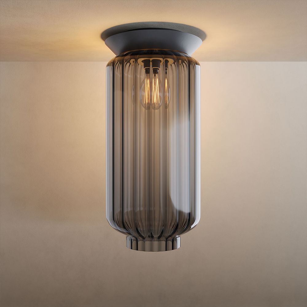 Moderne Loftlamper i Fluted Glas – Stilfuldt og Elegant Lys