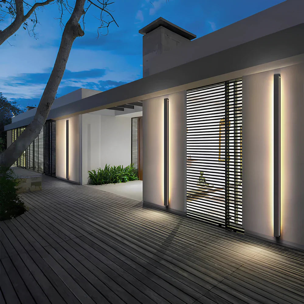 Elegant utomhusvägglampa i aluminium - Modernt LED-ljus