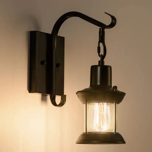 Vintage Væglampe i Metal med Industrielt Design