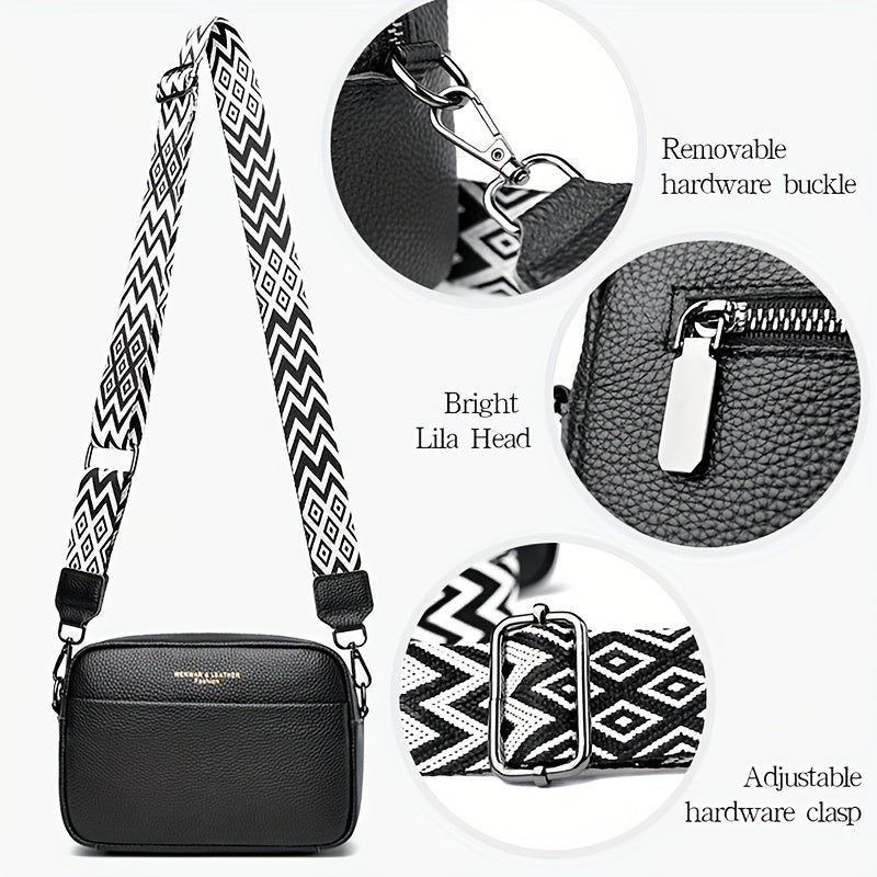 Elegant crossbody-väska i läder – Funktionell och stilren med justerbar rem